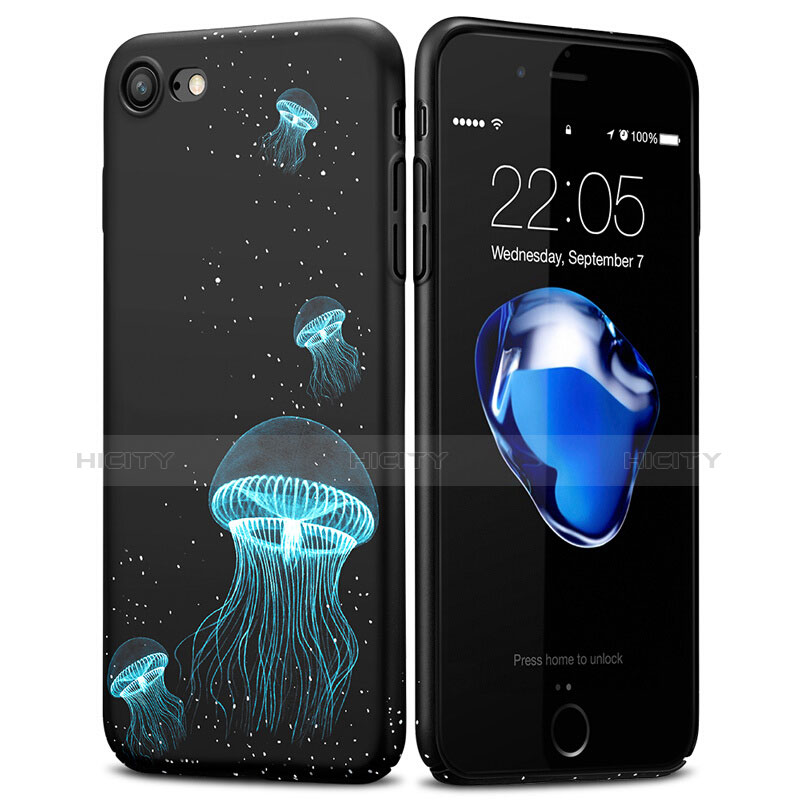 Custodia Plastica Rigida Fluorescenza per Apple iPhone 7 Nero