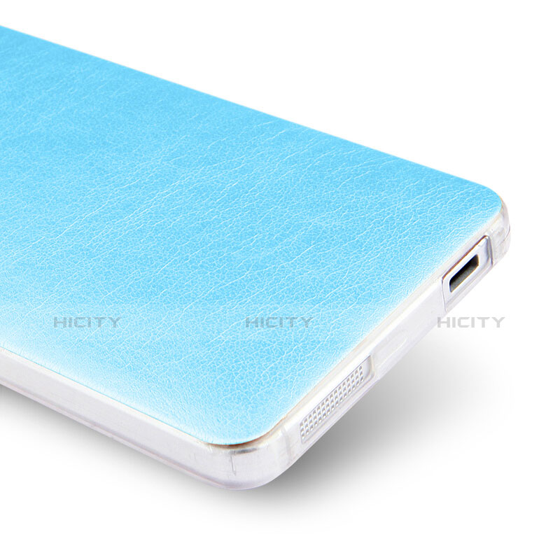 Custodia Plastica Rigida In Pelle per Xiaomi Mi 4 Cielo Blu