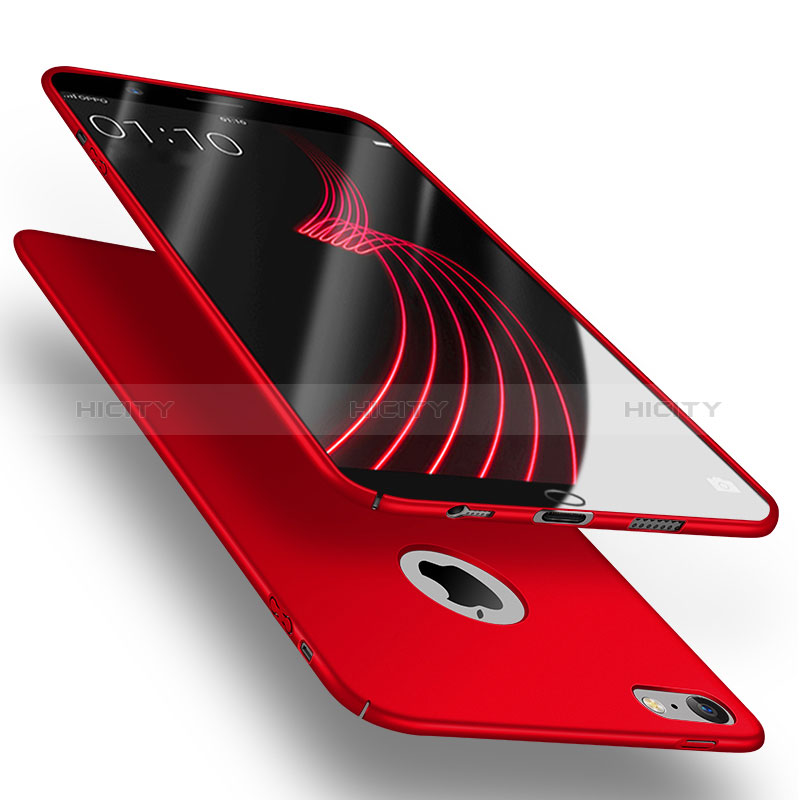Custodia Plastica Rigida Opaca con Anello Supporto A01 per Apple iPhone 5 Rosso