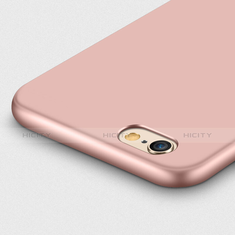 Custodia Plastica Rigida Opaca con Anello Supporto A01 per Apple iPhone 6S Oro Rosa