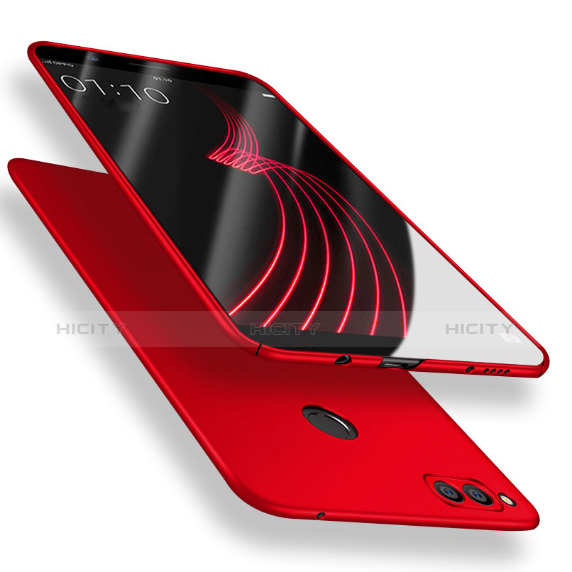 Custodia Plastica Rigida Opaca con Anello Supporto A01 per Huawei Honor Play 7X Rosso