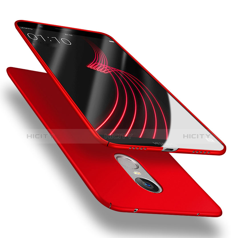 Custodia Plastica Rigida Opaca con Anello Supporto A02 per Huawei Enjoy 6 Rosso