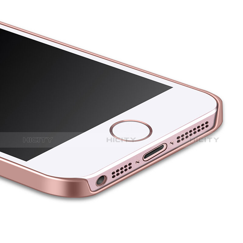 Custodia Plastica Rigida Opaca con Anello Supporto per Apple iPhone 5 Rosa