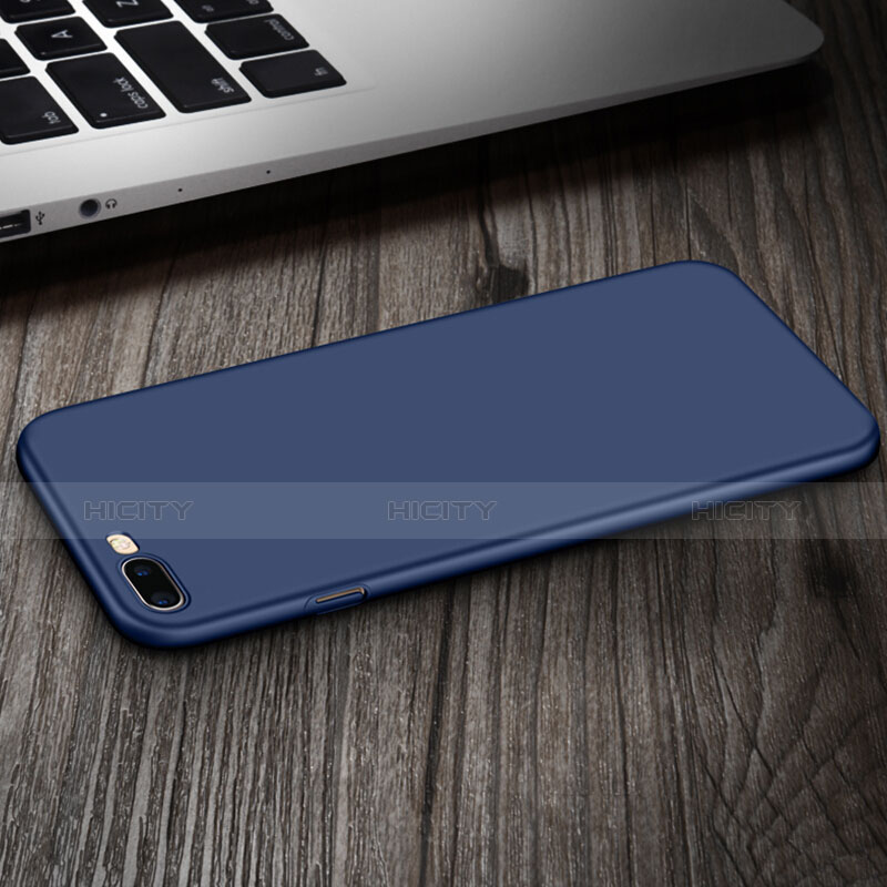 Custodia Plastica Rigida Opaca con Anello Supporto per Apple iPhone 8 Plus Blu