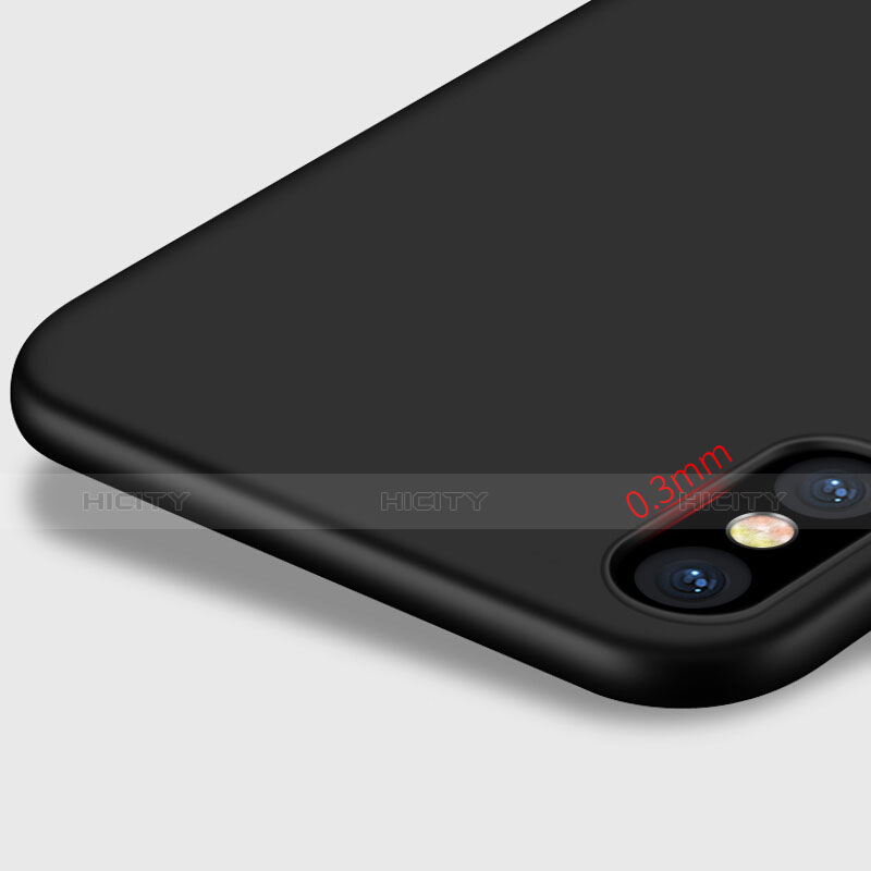 Custodia Plastica Rigida Opaca con Anello Supporto per Apple iPhone X Nero