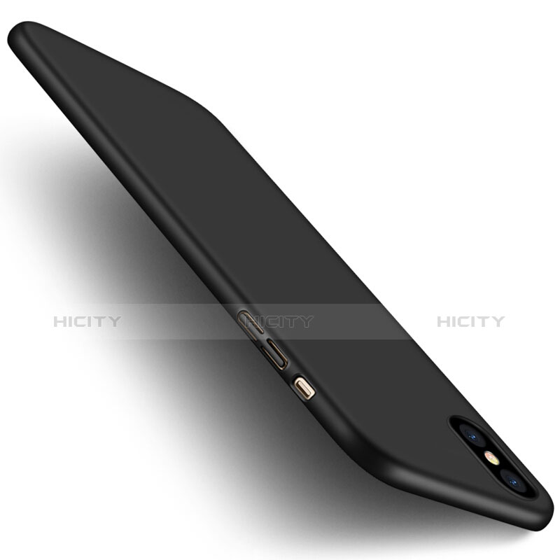 Custodia Plastica Rigida Opaca con Anello Supporto per Apple iPhone Xs Max Nero