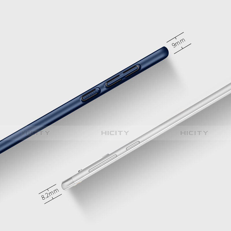 Custodia Plastica Rigida Opaca con Anello Supporto per Huawei Honor 6X Pro Blu