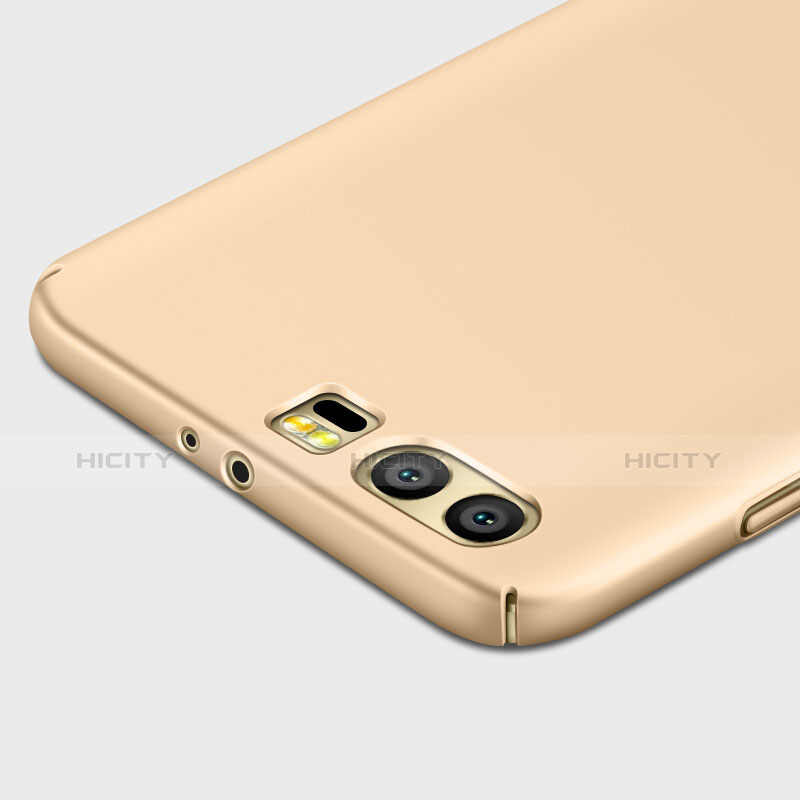 Custodia Plastica Rigida Opaca con Anello Supporto per Huawei Honor 9 Premium Oro