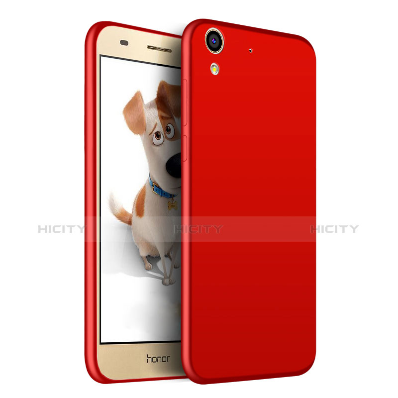 Custodia Plastica Rigida Opaca con Anello Supporto per Huawei Honor Holly 3 Rosso