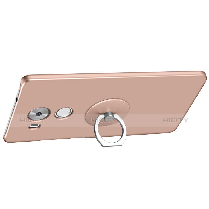 Custodia Plastica Rigida Opaca con Anello Supporto per Huawei Mate 8 Rosa