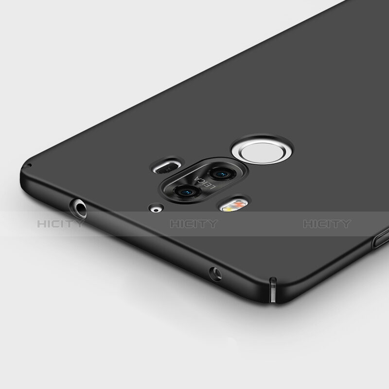 Custodia Plastica Rigida Opaca con Anello Supporto per Huawei Mate 9 Nero