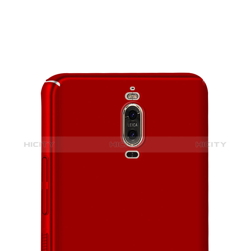 Custodia Plastica Rigida Opaca con Anello Supporto per Huawei Mate 9 Pro Rosso