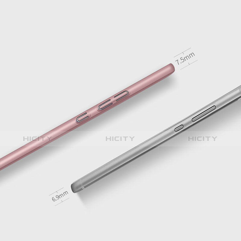 Custodia Plastica Rigida Opaca con Anello Supporto per Huawei P9 Plus Oro Rosa