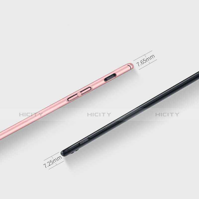 Custodia Plastica Rigida Opaca con Anello Supporto per OnePlus 5 Oro Rosa