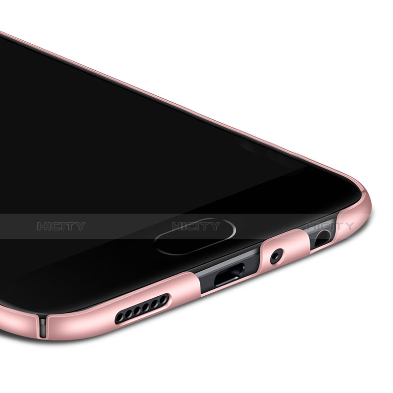 Custodia Plastica Rigida Opaca con Anello Supporto per OnePlus 5 Oro Rosa
