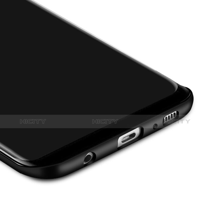 Custodia Plastica Rigida Opaca con Anello Supporto per Samsung Galaxy S8 Plus Nero