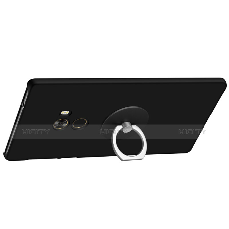 Custodia Plastica Rigida Opaca con Anello Supporto per Xiaomi Mi Mix Nero