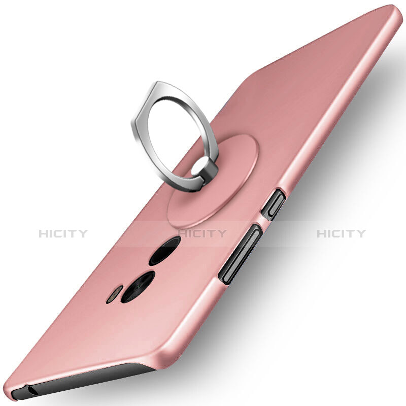 Custodia Plastica Rigida Opaca con Anello Supporto per Xiaomi Mi Mix Oro Rosa