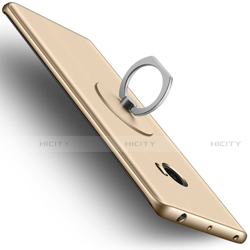Custodia Plastica Rigida Opaca con Anello Supporto per Xiaomi Mi Note 2 Oro