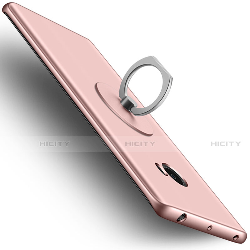 Custodia Plastica Rigida Opaca con Anello Supporto per Xiaomi Mi Note 2 Oro Rosa
