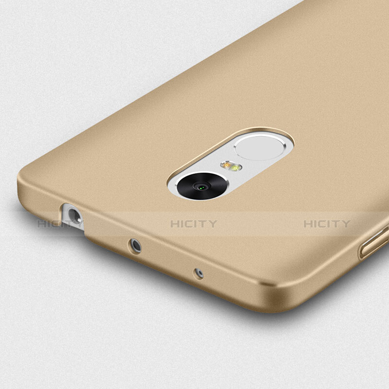 Custodia Plastica Rigida Opaca con Anello Supporto per Xiaomi Redmi Note 4X High Edition Oro