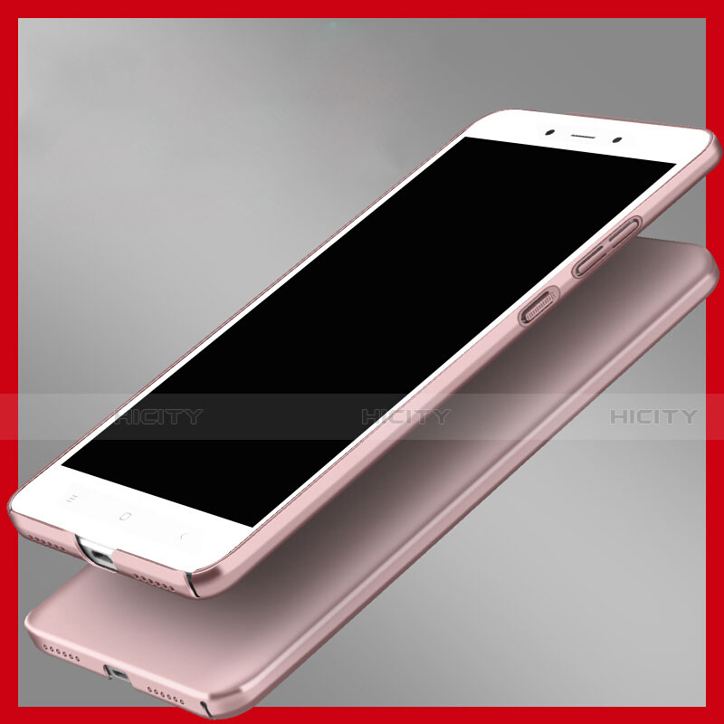 Custodia Plastica Rigida Opaca con Anello Supporto per Xiaomi Redmi Note 4X High Edition Oro Rosa