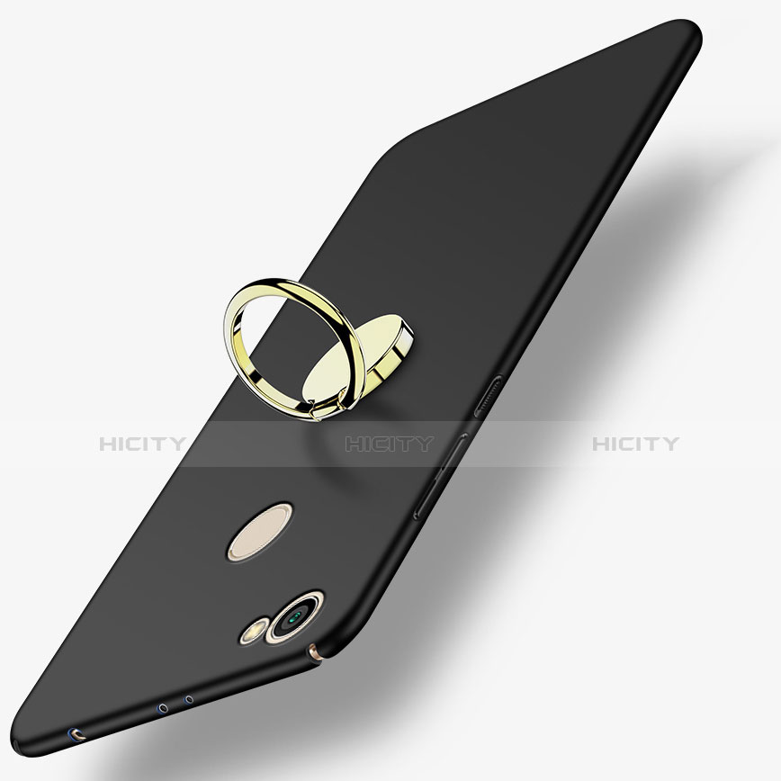 Custodia Plastica Rigida Opaca con Anello Supporto per Xiaomi Redmi Note 5A Pro Nero