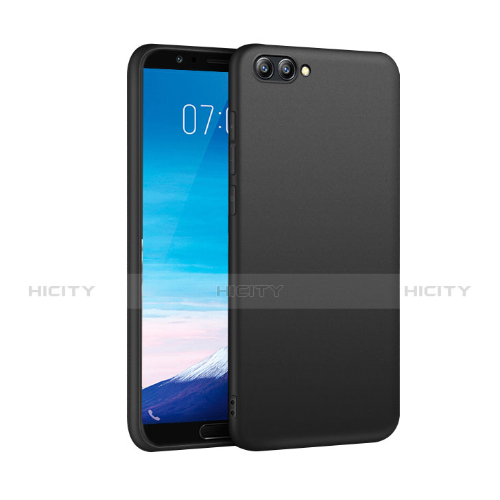 Custodia Plastica Rigida Opaca con Anello Supporto Q02 per Huawei Honor V10 Nero