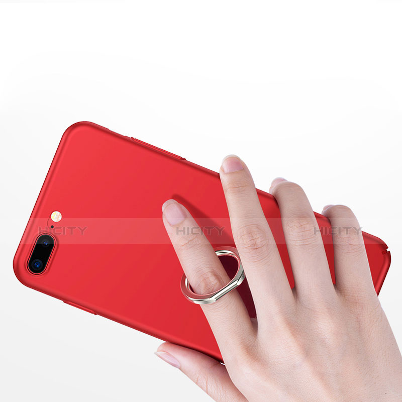 Custodia Plastica Rigida Opaca con Anello Supporto R02 per Apple iPhone Xs Max Rosso