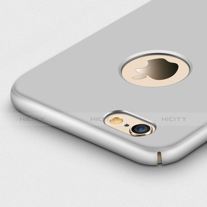 Custodia Plastica Rigida Opaca con Foro e Anello Supporto per Apple iPhone 6S Plus Argento