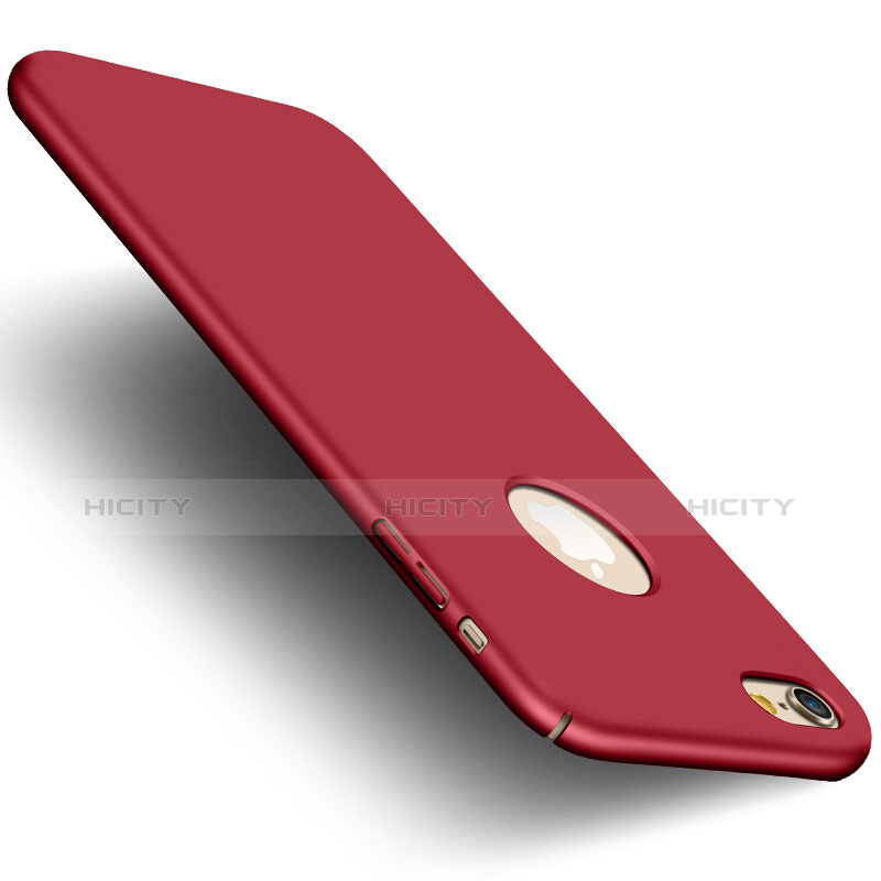 Custodia Plastica Rigida Opaca con Foro e Anello Supporto per Apple iPhone 6S Plus Rosso