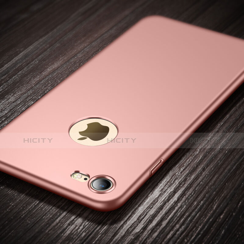 Custodia Plastica Rigida Opaca con Foro e Anello Supporto per Apple iPhone 8 Rosa