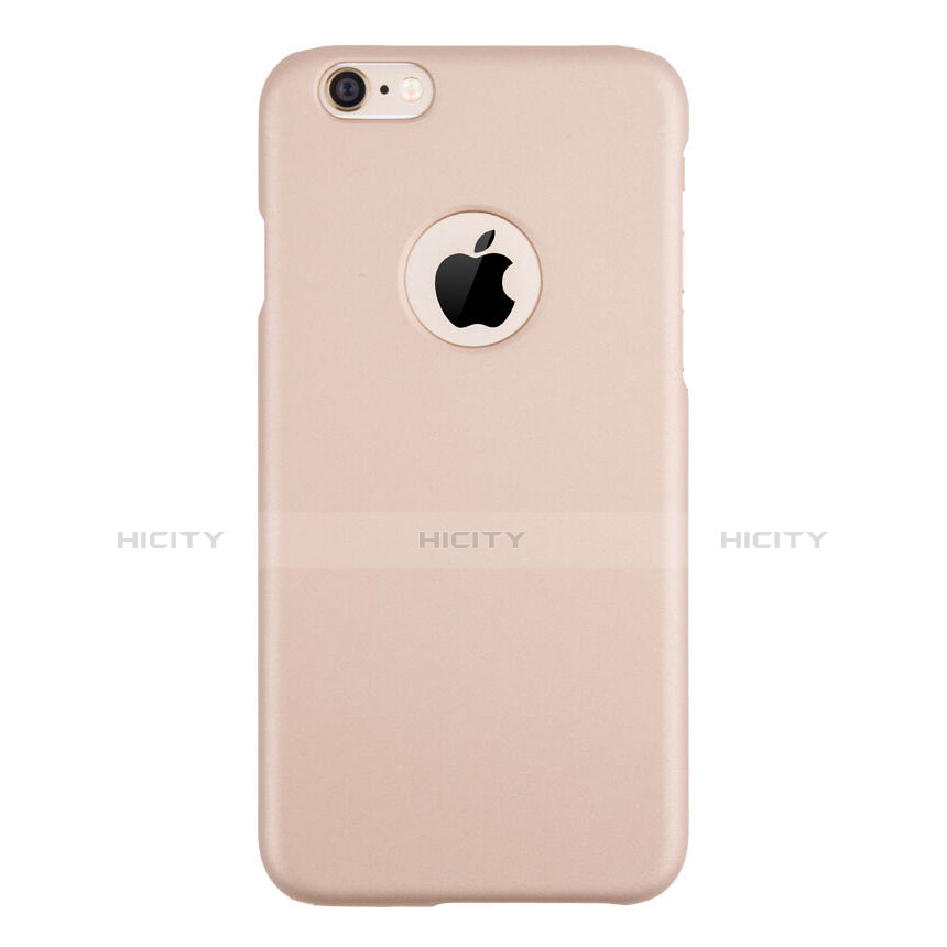 Custodia Plastica Rigida Opaca con Foro per Apple iPhone 6 Oro Rosa