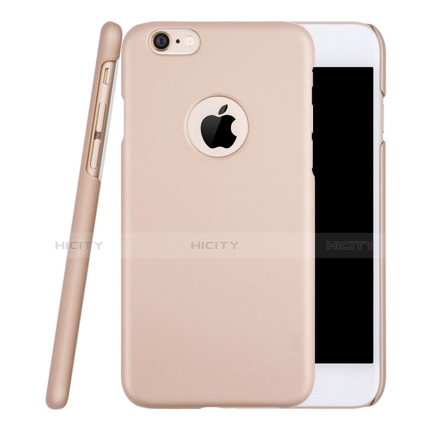 Custodia Plastica Rigida Opaca con Foro per Apple iPhone 6 Plus Oro Rosa