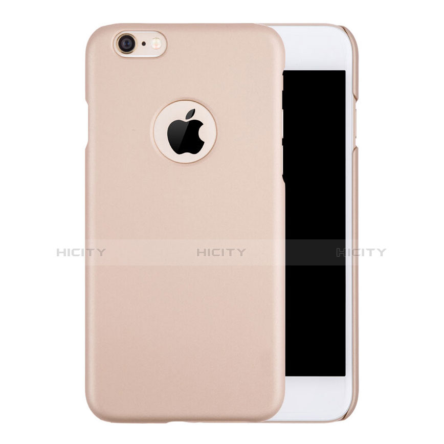 Custodia Plastica Rigida Opaca con Foro per Apple iPhone 6 Plus Oro Rosa