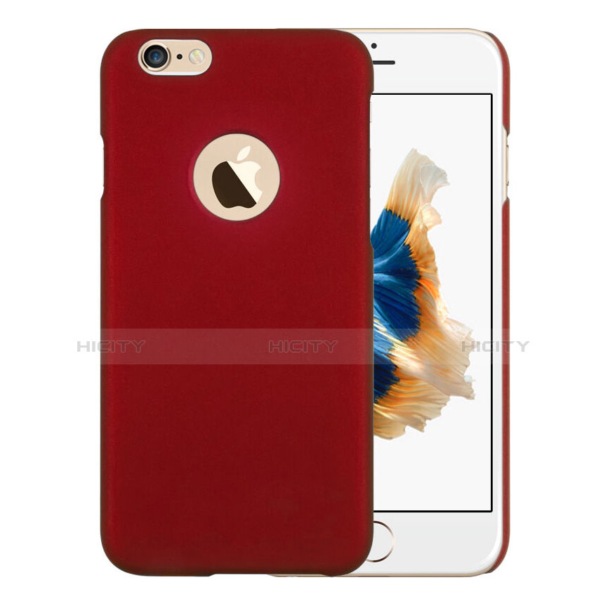 Custodia Plastica Rigida Opaca con Foro per Apple iPhone 6S Plus Rosso