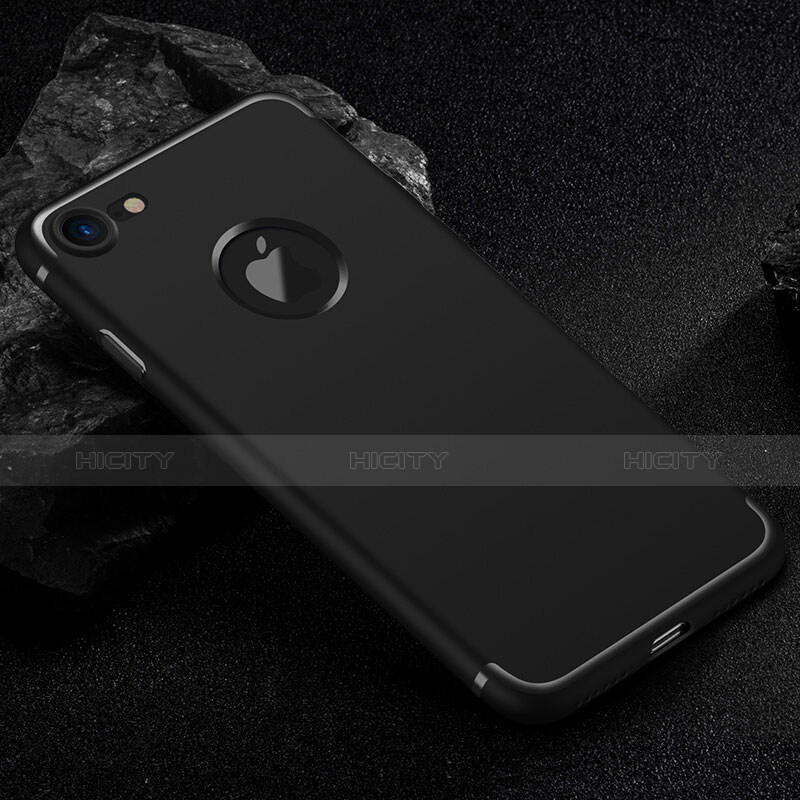 Custodia Plastica Rigida Opaca con Foro per Apple iPhone 8 Nero