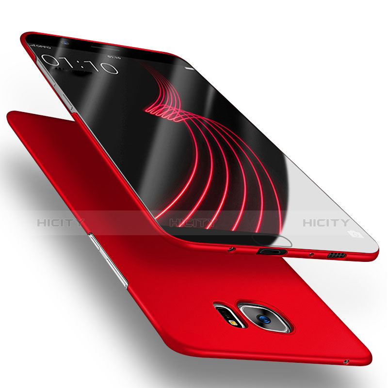 Custodia Plastica Rigida Opaca con Magnetico Anello Supporto per Samsung Galaxy S7 Edge G935F Rosso