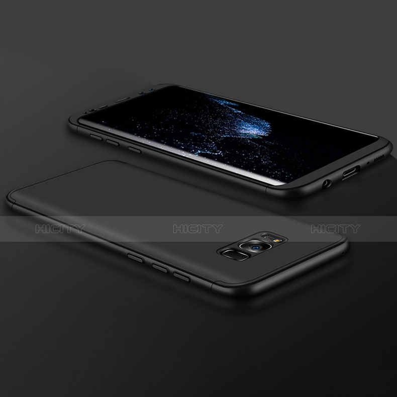 Custodia Plastica Rigida Opaca Fronte e Retro 360 Gradi M02 per Samsung Galaxy S8 Plus Nero