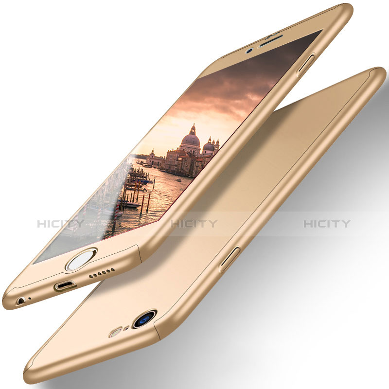 Custodia Plastica Rigida Opaca Fronte e Retro 360 Gradi per Apple iPhone 6S Oro