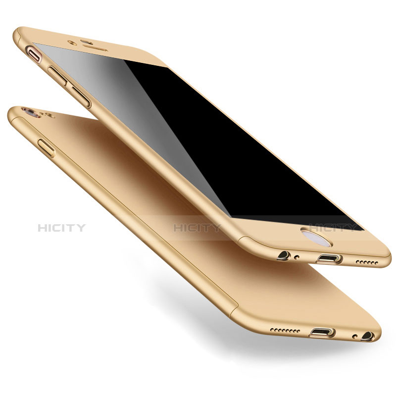 Custodia Plastica Rigida Opaca Fronte e Retro 360 Gradi per Apple iPhone 6S Oro