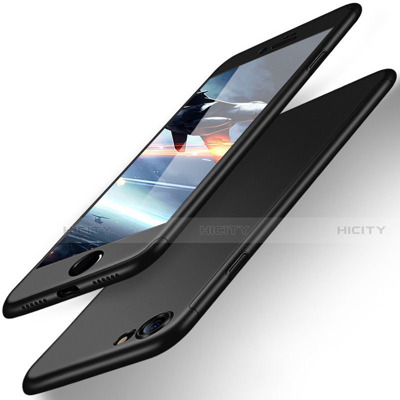 Custodia Plastica Rigida Opaca Fronte e Retro 360 Gradi per Apple iPhone SE3 2022 Nero