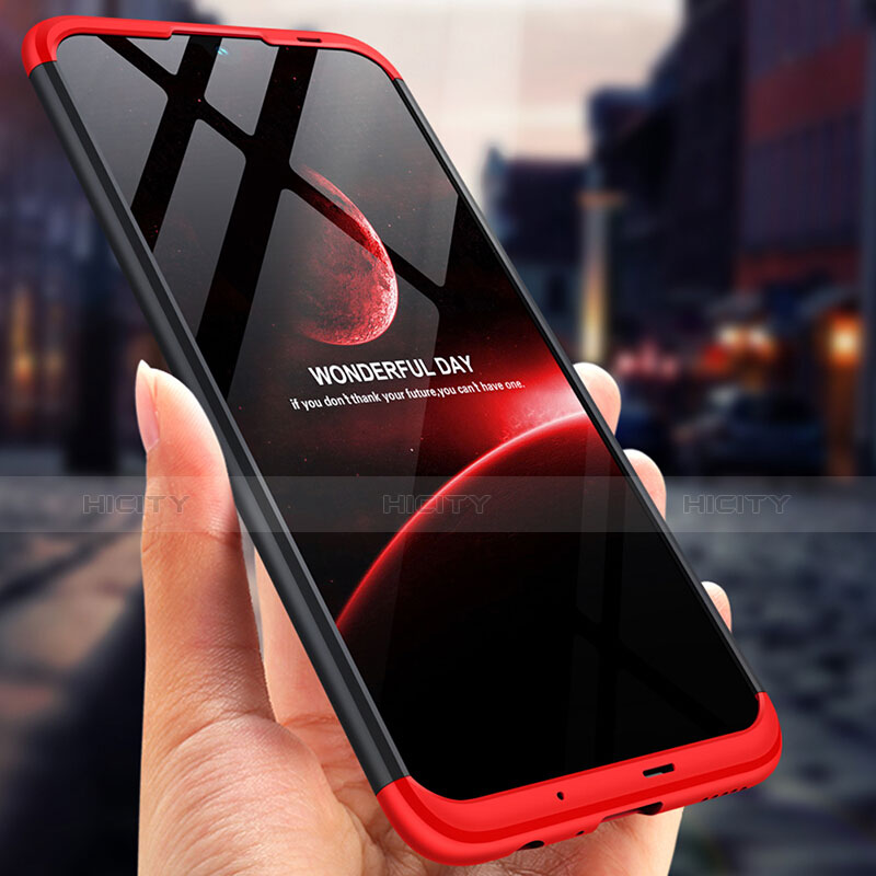 Custodia Plastica Rigida Opaca Fronte e Retro 360 Gradi per Huawei Honor 10 Lite Rosso e Nero