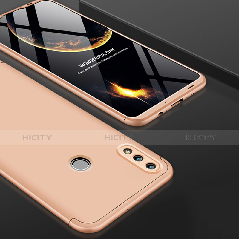 Custodia Plastica Rigida Opaca Fronte e Retro 360 Gradi Q01 per Huawei Nova Lite 3 Oro