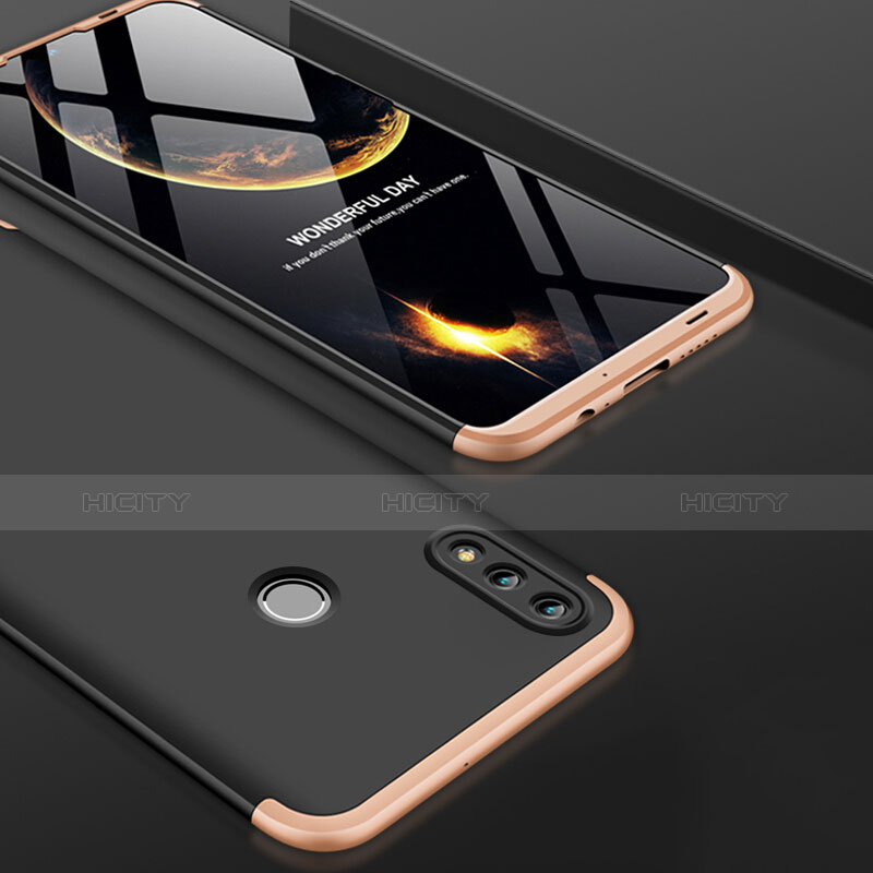 Custodia Plastica Rigida Opaca Fronte e Retro 360 Gradi Q01 per Huawei Nova Lite 3 Oro e Nero