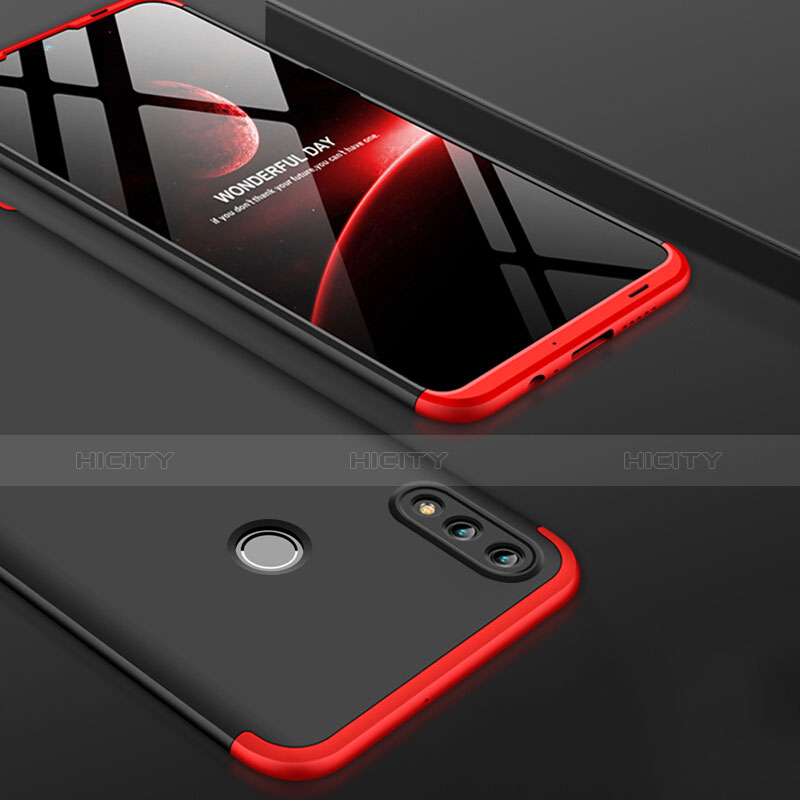 Custodia Plastica Rigida Opaca Fronte e Retro 360 Gradi Q01 per Huawei P Smart (2019) Rosso e Nero