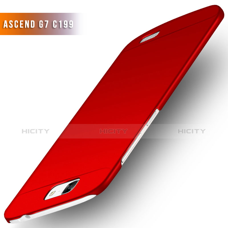 Custodia Plastica Rigida Opaca M02 per Huawei Ascend G7 Rosso