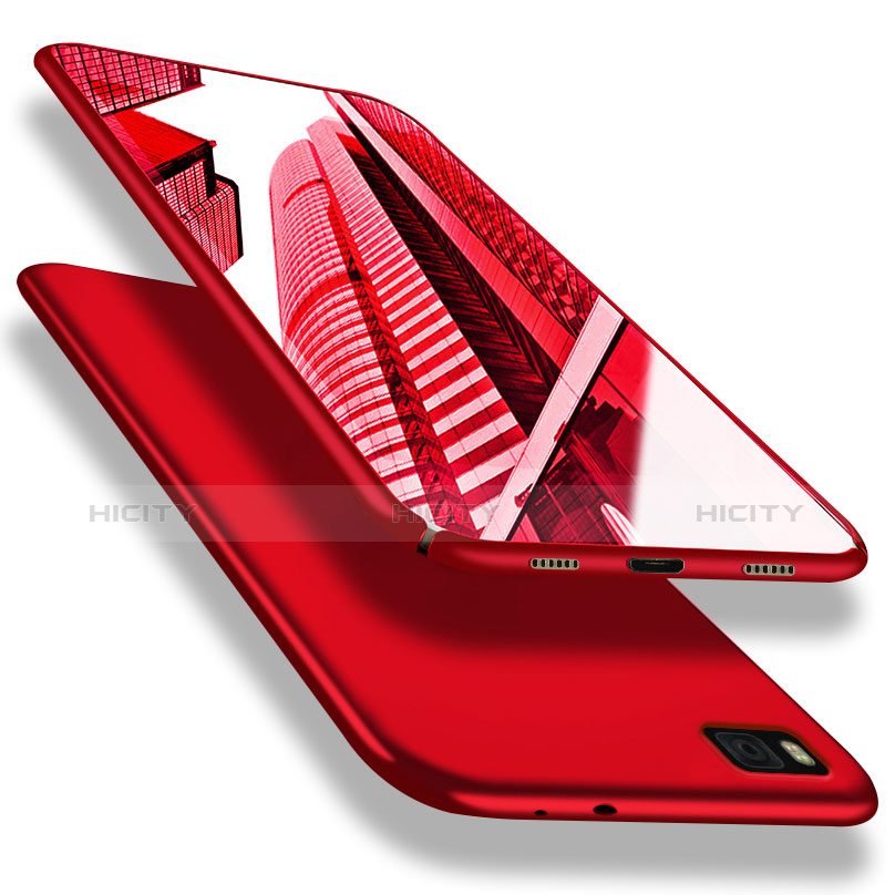 Custodia Plastica Rigida Opaca M02 per Huawei P8 Rosso