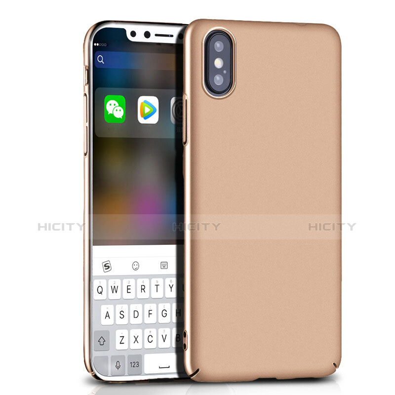 Custodia Plastica Rigida Opaca M10 per Apple iPhone Xs Oro