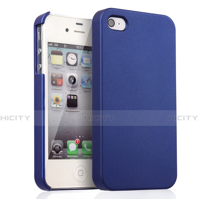 Custodia Plastica Rigida Opaca per Apple iPhone 4 Blu